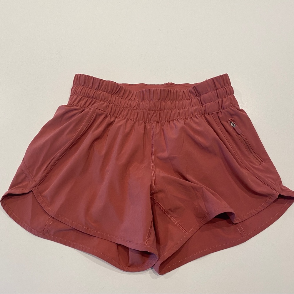 Lululemon Tracker Short V 4” Size 6 Color Cherry Tint